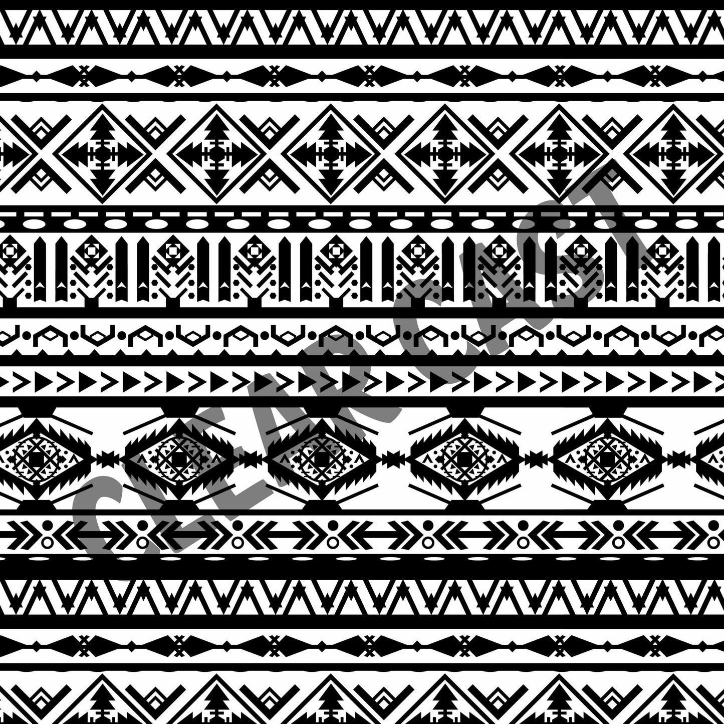 Black & White Aztec-Clear Cast