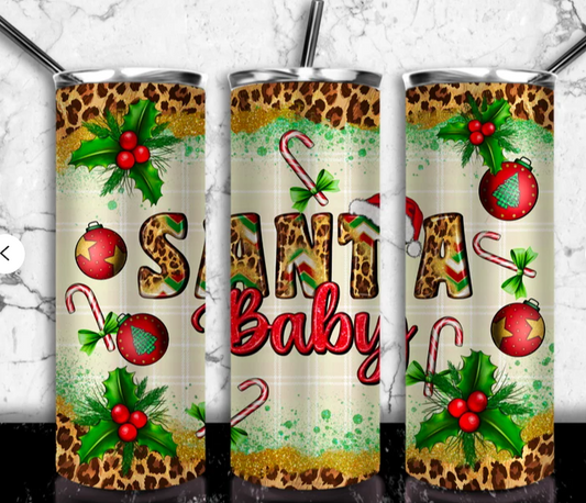 Santa Baby Wrap For Straight Tumbler-M86