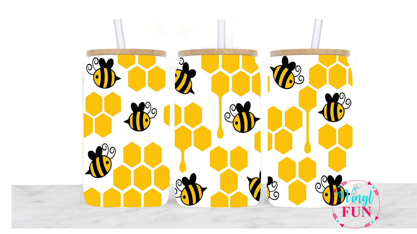 Bee and Honeycomb Sublimation Libbey Wrap - L3
