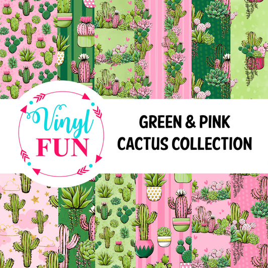 Green & Pink Cactus Patterns-A10