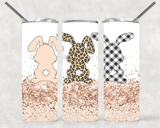 Bunny glitter Wrap For Straight Tumbler-M143