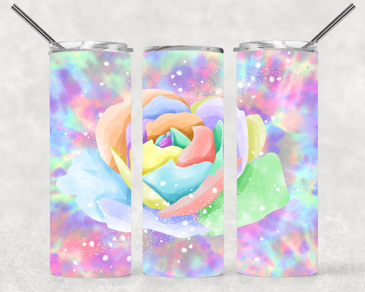 Colorful Rose Wrap For Straight Tumbler-M182