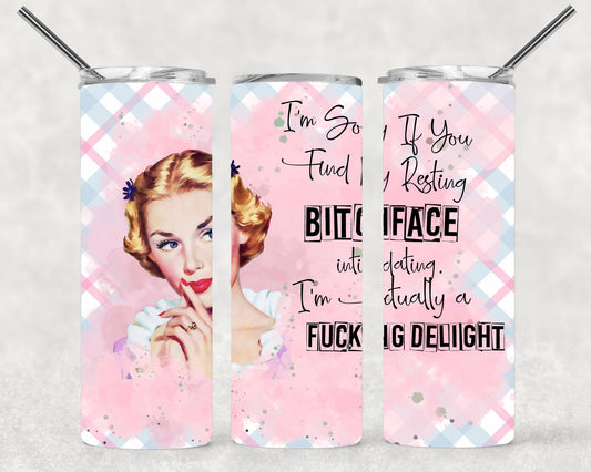 Retro Housewife RBF Wrap For Straight Tumbler-M199