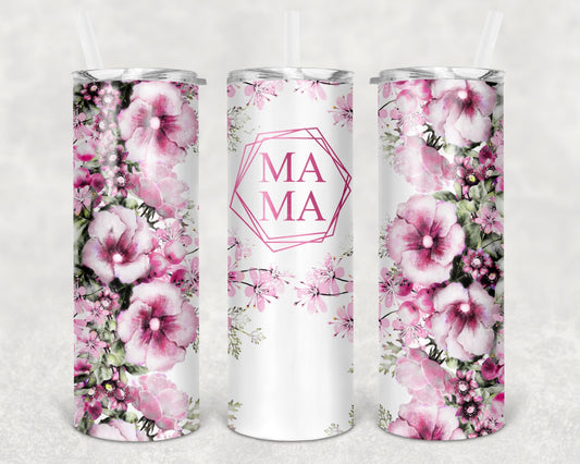 Floral Mama Wrap For Straight Tumbler-M2