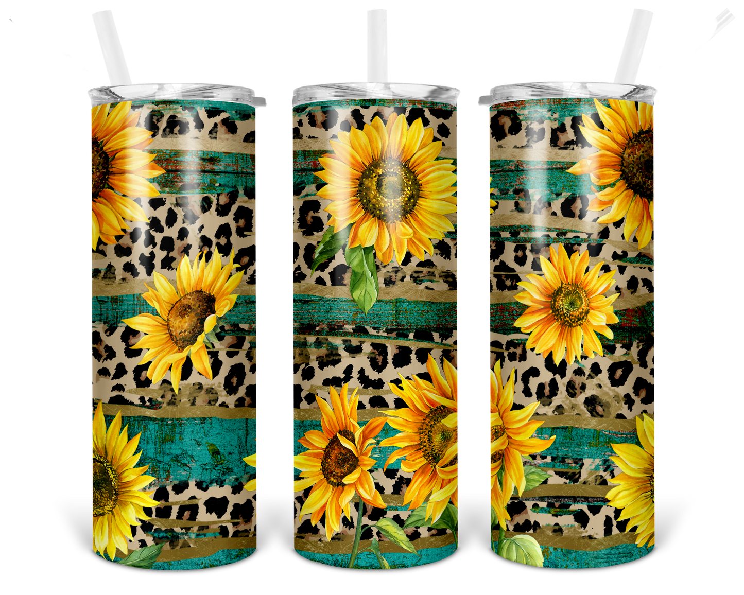 Rustic Sunflower Wrap For Straight Tumbler-M27