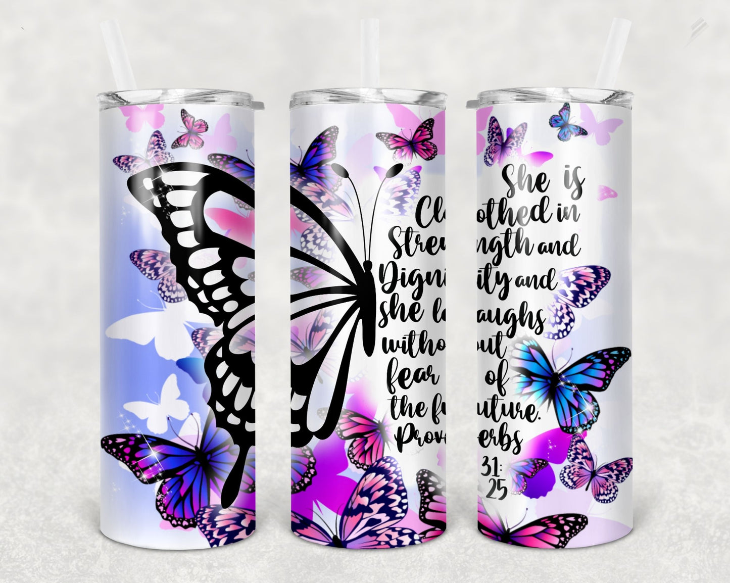 Butterfly Wrap For Straight Tumbler-M30