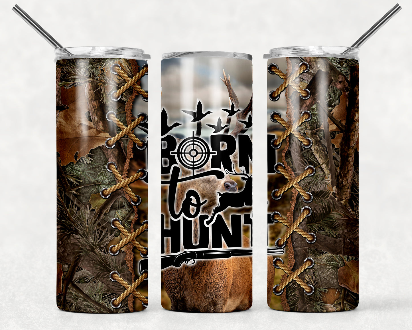 Born To Hunt Wrap For Straight Tumbler-M37