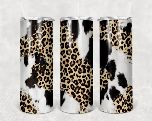 Leopard Cow Wrap For Straight Tumbler-M4
