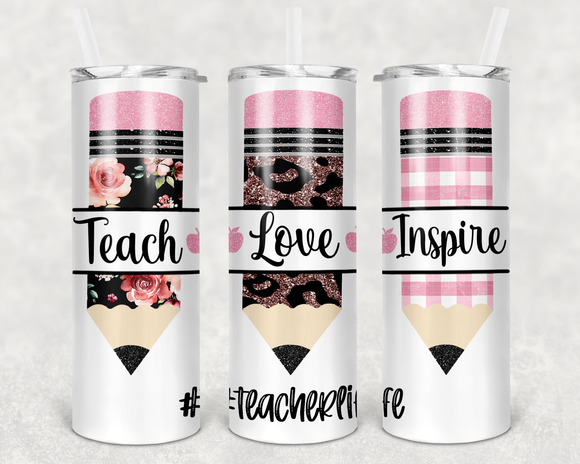 Pencil Teacher 2 Wrap For Straight Tumbler-M50 – Vinyl Fun