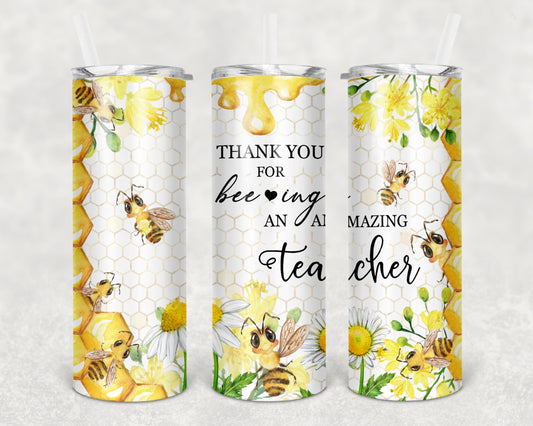 Bee Teacher Wrap For Straight Tumbler-M51