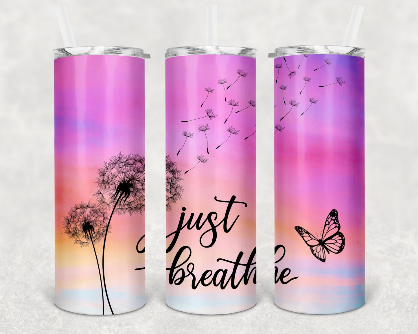 Just Breathe Wrap For Straight Tumbler-M58