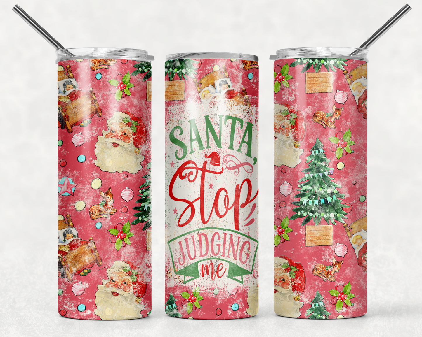 Santa Stop Wrap For Straight Tumbler-M115