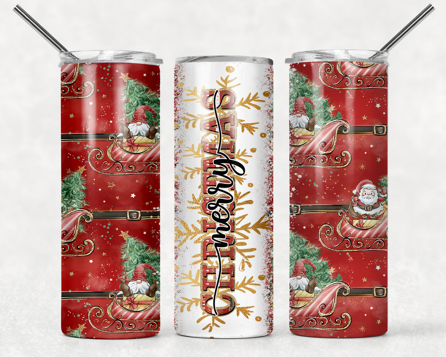 Merry Christmas Wrap For Straight Tumbler-M106