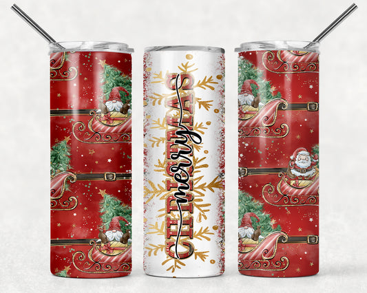 Merry Christmas Wrap For Straight Tumbler-M106