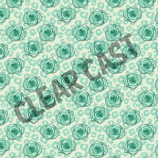 Mint Leopard Floral-Clear Cast