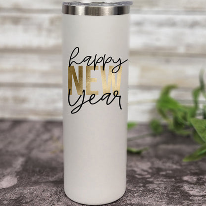 Happy New Year Gold Decal -H138