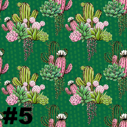 Green & Pink Cactus Patterns-A10