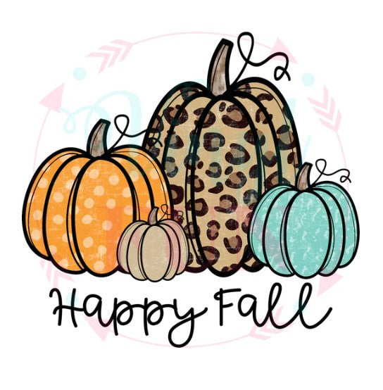 Happy Fall Pumpkins Decal-H48