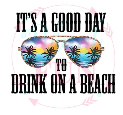 Drink On A Beach Decal -46