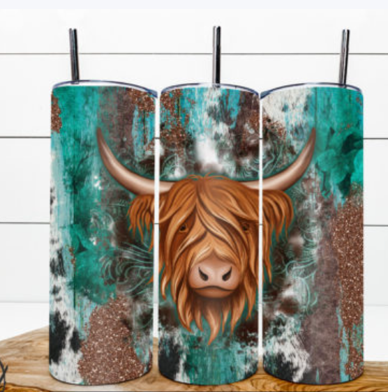 Highland Cow Wrap For Straight Tumbler-M99