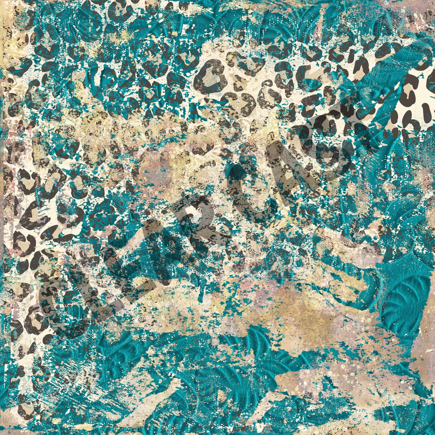 Teal Leopard Leather-Clear Cast-E5