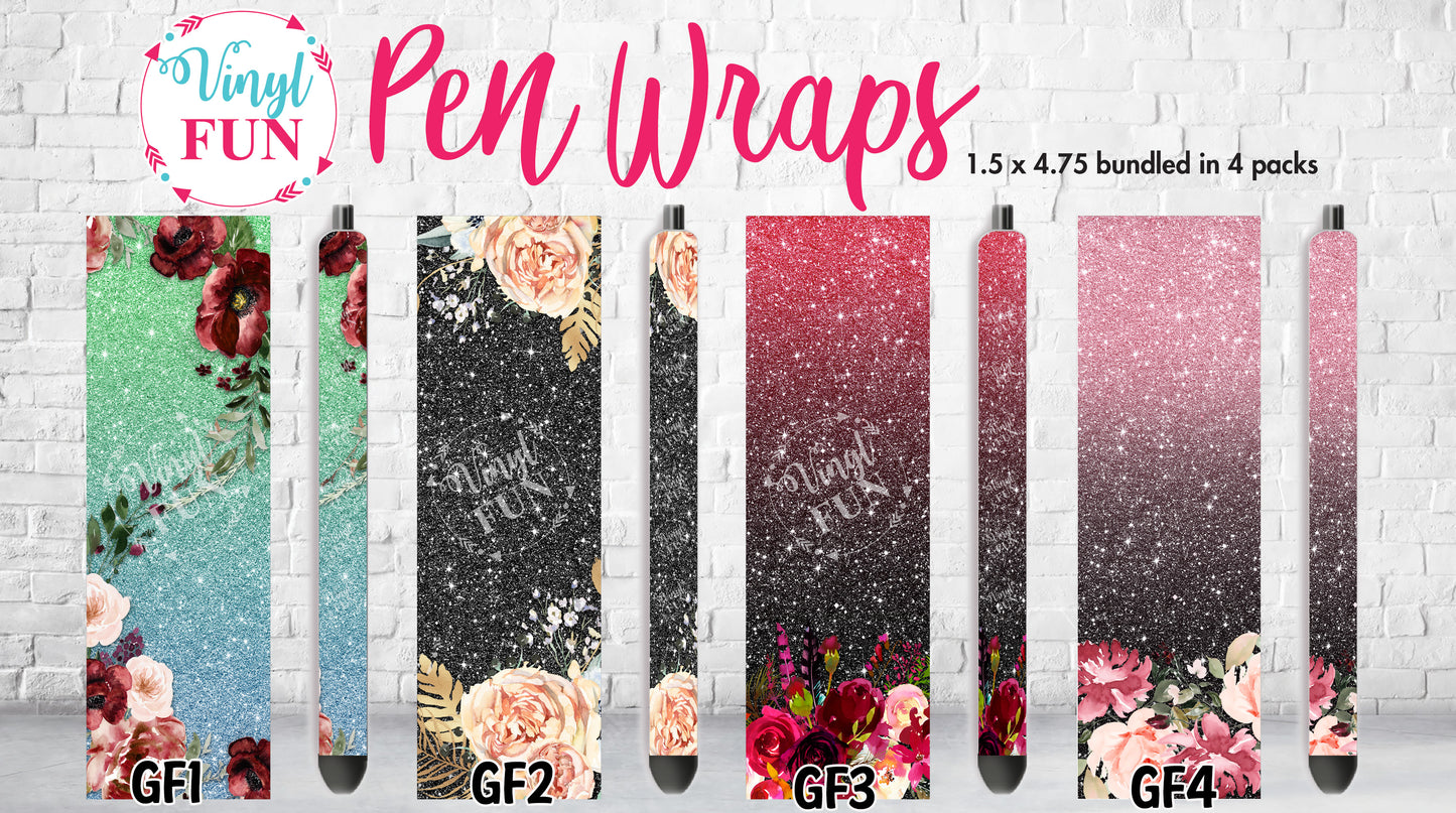 Glitter Floral Pen Collection