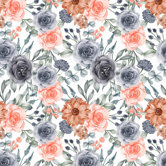 NEW Falling Floral Print-A17
