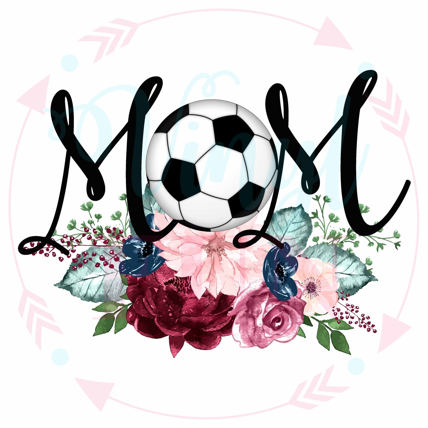 Soccer Floral Mom-Digital Download