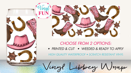 Pink & Brown Libbey Glass Wrap - VL16