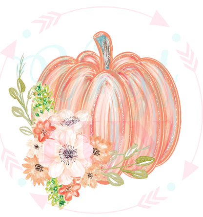 Watercolor Pumpkin Decal -H59