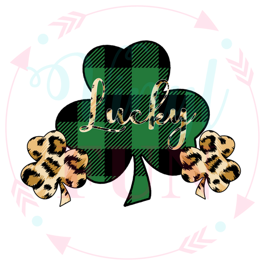 Lucky Plaid/Leopard Clovers-Digital Download