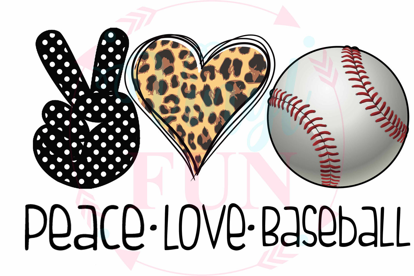 Peace Love Baseball-Digital Download