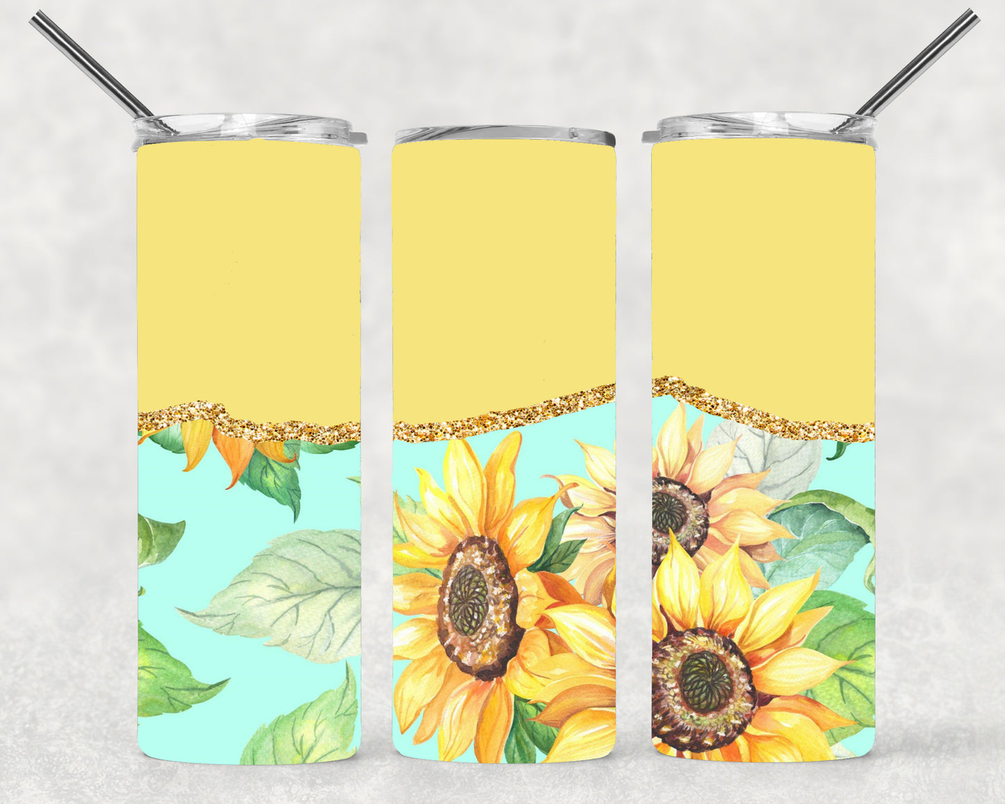 Split Sunflower Wrap For Straight Tumbler-S13
