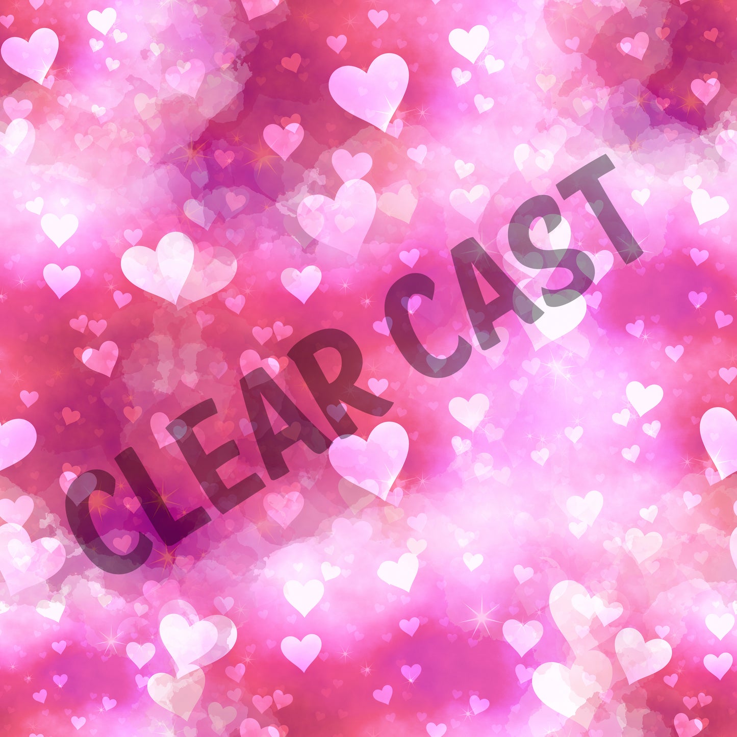 Magenta Hearts-Clear Cast