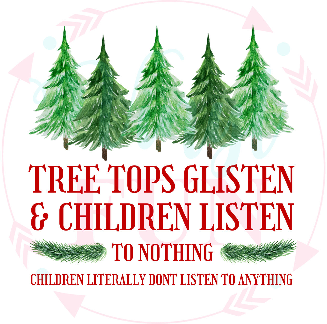 Tree Tops Glisten Decal -H132