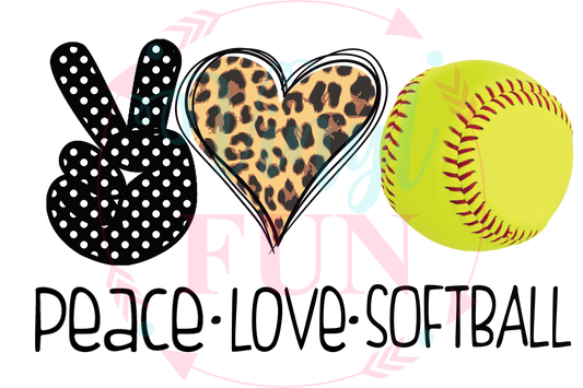 Peace Love Softball-Digital Download