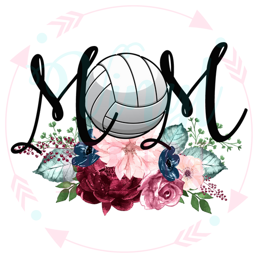 Volleyball Floral Mom-Digital Download