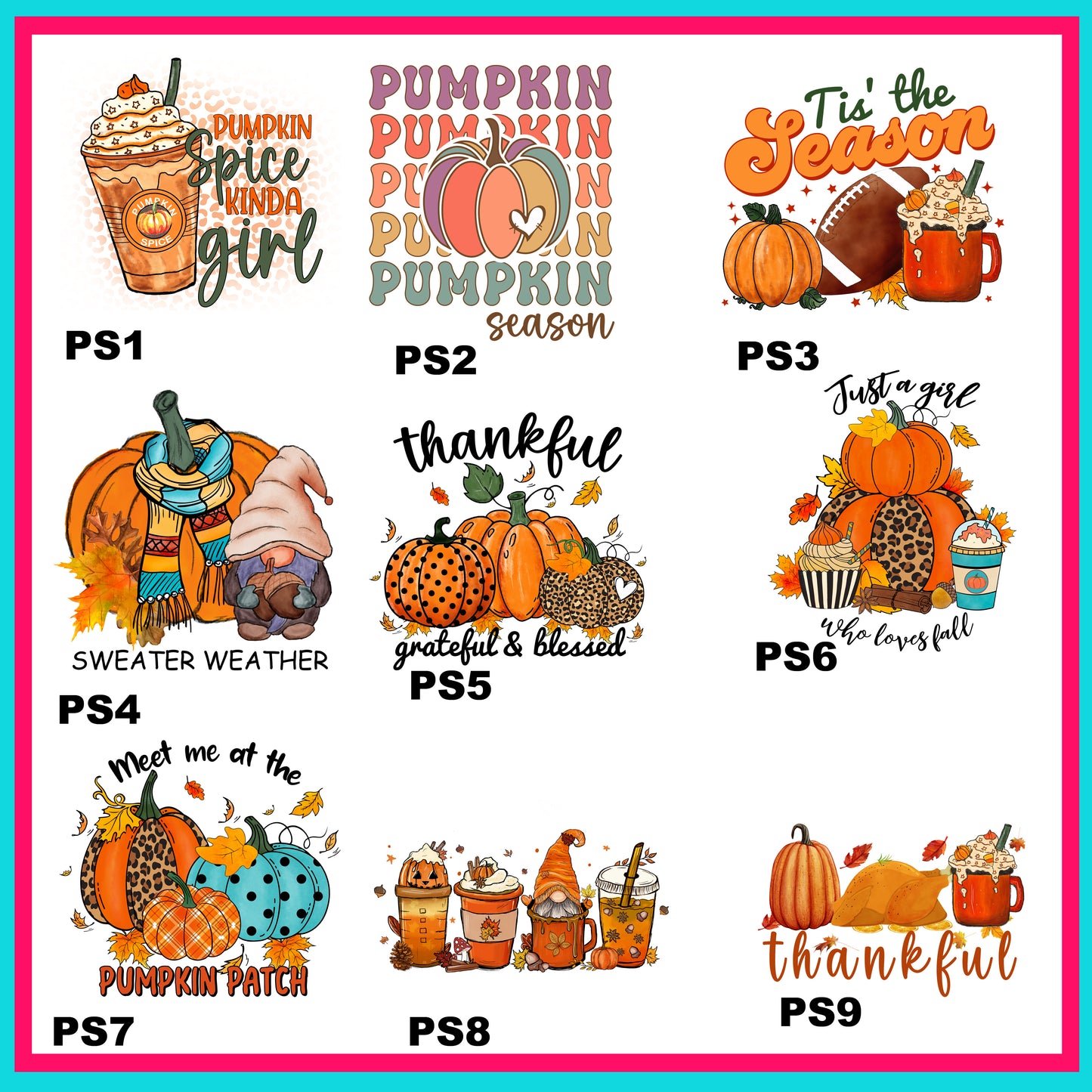 Pumpkin Decal Sheet
